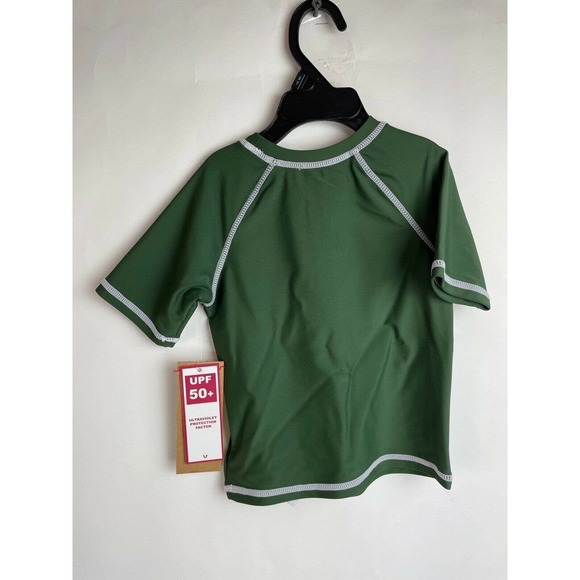 True Religion Olive Size 2T UPF 50+ Rash Guard Swim Trunk Set New $79 - Picture 7 of 10